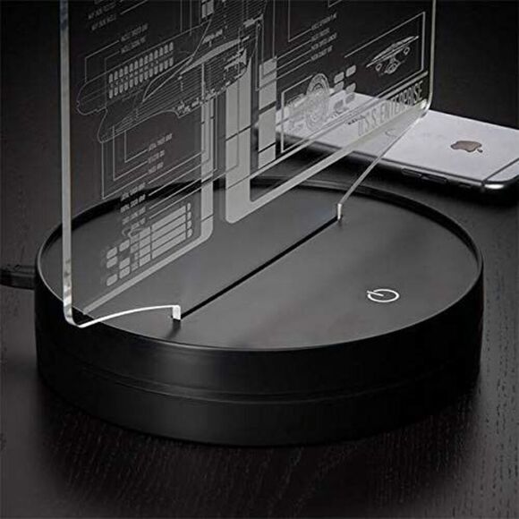 STAR TREK USS ENTERPRISE Schematic Acrylic LED SET - TOS & NEXT GENERATION NIB - Picture 10 of 10